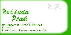 melinda ptak business card